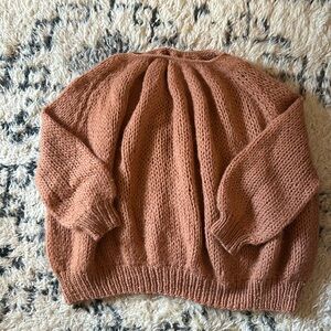 Loopy Mango camel color rhinebeck Sweater OS
